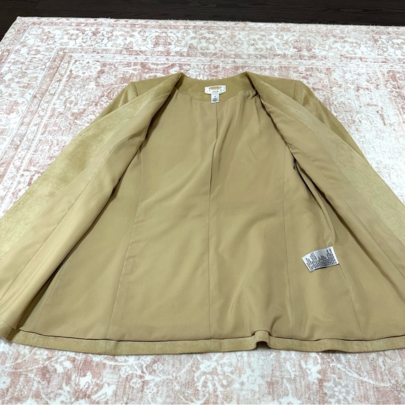 Talbots Suede Blazer Jacket With Pockets - Picture 5 of 10